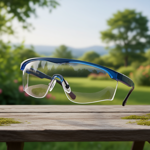 Milor EN 166 Safety <b>Glasses</b> Crystal Frame with Clear PC Lens - Product Image 3