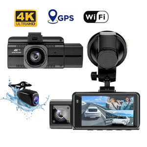 Dashcam camera's met 3 kanalen, 4K WiFi, hoge kwaliteit dashcam voor, binnen en achter voor auto's - Product Image 1