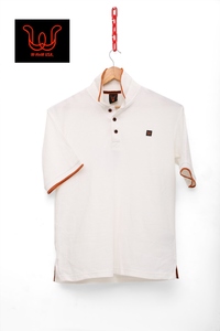 Chemise polo homme coupe classique en tricot texturé – Coupe ajustée avec bordure contrastée - Product Image 3