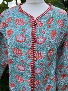 เสื้อโค้ทผ้าฝ้ายโบฮีเมียนสำหรับผู้หญิงเสื้อแจ็กเก็ตนักบินอินเดียแบบกลับด้านได้สำหรับใส่ในฤดูหนาว - Product Image 5