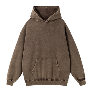 Sweat à capuche unisexe en coton délavé à l'acide en pierre noire avec logo personnalisé lourd - Product Image 3