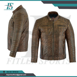Wholesale <b>Men's</b> <b>Leather</b> Biker <b>Jacket</b> | Slim Fit Genuine or PU <b>Leather</b> Motorcycle Coat | Custom Logo Outerwear Supplier - Product Image 5