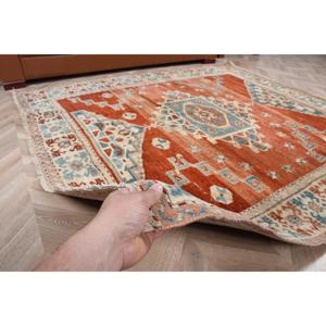 Tapis de 6,1 x 6,46 pieds, tapis turc vintage, tapis en laine rouge - Product Image 4