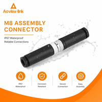 Connecteur M8 étanche personnalisé pour câblage sur site, Profibus 4 broches mâle et femelle, prise de câble droite M8, connecteur M8
