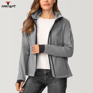 Chaqueta cortavientos de poliéster estampada transpirable impermeable para mujer al por mayor para senderismo Pakistán - Product Image 3
