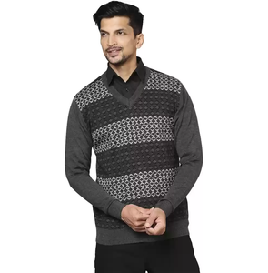 Pull en laine 100% pour homme de haute qualité, motif Argyle, anti-boulochage, respirant, service OEM personnalisable, prix - Product Image 5
