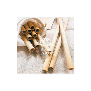 หลอดดูดไม้ไผ่ที่ปลอดภัยต่อสิ่งแวดล้อมผลิตจากดอกบัวเวียดนามสีฟ้า - Product Image 1