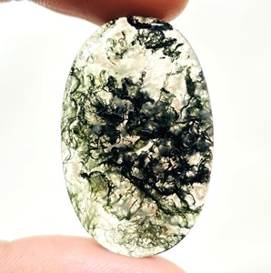 Cabochon d'agate de mousse naturelle de meilleure qualité cristal de pierres précieuses poli pour la guérison pour les accessoires de fabrication de bijoux - Product Image 3