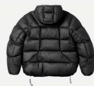 เสื้อแจ็คเก็ตพัฟเฟอร์ผู้ชายปักโลโก้ตามสั่ง ไซส์ใหญ่ มีฮู้ด ทรงครอป ผ้าไนลอน 100% อุ่นสบายสำหรับฤดูหนาว เหมาะสำหรับกิจกรรมกลางแจ้ง ความยาวสั้น - Product Image 2