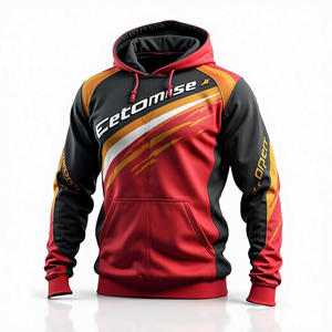 Sudadera con Capucha para Hombre, Estilo Urbano, Sublimada, Personalizable, Corte Holgado, Duradera, Informal, Mezcla de Poliéster y Algodón Básico - Product Image 1