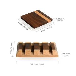 Posavasos de Madera Natural Hechos a Mano, Estilo Bohemio, Ecológicos, Diseño Personalizado, Alta Calidad para Tazas, Vasos y Copas, Venta al por Mayor en India - Product Image 4