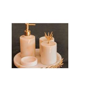 Juego de accesorios de mármol blanco para baño, conjunto de accesorios de mármol natural para Hotel, 3 piezas - Product Image 4