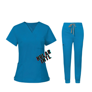 Tenues d'infirmières, ensembles d'hôpitaux, blouses médicales unisexes, uniformes d'infirmières en tissu peigné Spandex/Polyester - Product Image 5