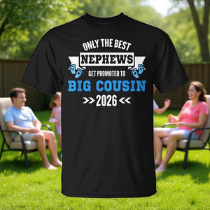 เสื้อยืดพี่หลานใหญ่ปี 2026 สำหรับหลานชายเท่านั้น ที่ดีที่สุดที่ได้รับการเลื่อนตำแหน่งเป็นพี่หลานใหญ่ - Product Image 3