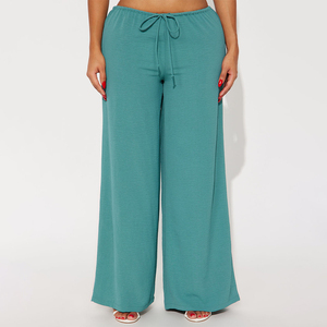 Pantalon baggy ample surdimensionné pour femmes, pantalon large en turquoise, pantalon pour femmes, pantalon cargo tendance, taille élastique, fabriqué au Pakistan - Product Image 1