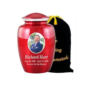 Urnas de Cremación de Metal con Foto Personalizada, Urnas Funerarias Personalizadas para Cenizas de Adultos, Urnas para Cenizas Humanas Hechas a Mano, Tamaño Personalizado - Product Image 1