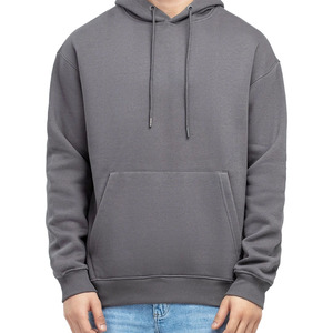 Sudadera con capucha holgada de gran tamaño de algodón pesado Sudadera con capucha informal elegante sin cremallera Sudadera con capucha de manga larga - Product Image 3