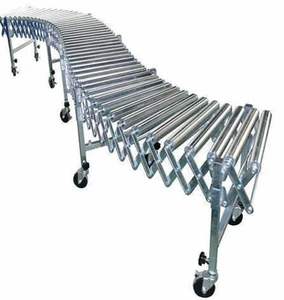 Transportador de rodillos telescópico Flexible ajustable de acero inoxidable, mesa de línea giratoria, carga y descarga, nuevo - Product Image 2