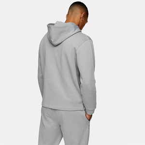 Ensemble de survêtement streetwear uni d'hiver sans cordon, coupe droite, 100 % coton polaire technique pour homme, vente en gros OEM&ODM - Product Image 3