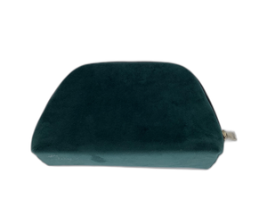 Bolsa de cosméticos de terciopelo con cremallera y material de fieltro verde oscuro con logotipo personalizado 2024 hecha en Vietnam - Product Image 5