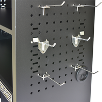 Armoire à outils murale en acier noir mat thermolaqué OEM pour garage automobile, capacité de charge 125 kg, garantie 2 ans