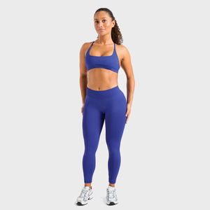 Servicio OEM, el Mejor Precio del Fabricante, Leggings Personalizados para Mujer con Logotipo en la Cintura, Ropa de Yoga Profesional, Mallas Moradas Sólidas - Product Image 3