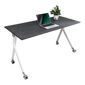 Burke HBMS013 1.4m Natural Wood Folding <b>Table</b> with Iron <b>Legs</b> <b>Foldable</b> Feature - Product Image 4