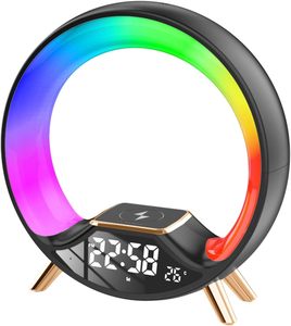 Lampe de musique à chargement sans fil à LED RVB <span class=keywords><strong>avec</strong></span> veilleuse d'ambiance Nouveau produit <span class=keywords><strong>Réveil</strong></span> Haut-parleur BT Éclairage coloré - Product Image 4