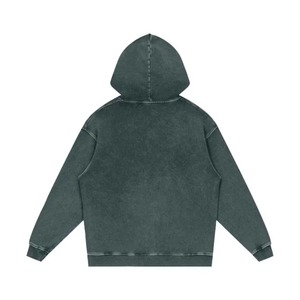 OEM Custom 450gsm Enzyme Wash Heavyweight Blank Men Hooded Sweatshirts Oversized Drop Shoulder Baggy <b>Pullover</b> <b>Jumpers</b> - Product Image 3