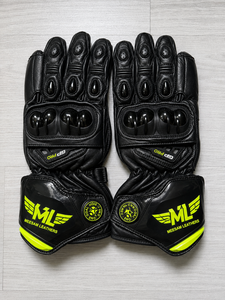 Guantes de Carreras de Cuero PU Transpirables y Protectores, con Cierre de Hebilla, Diseño Panelado, Unisex, para Motociclismo - Product Image 5