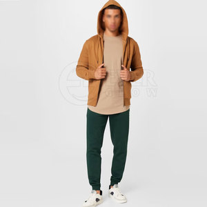 Pull-over uni en molleton de coton peigné personnalisé Sweat-shirt à capuche pour hommes Sweat-shirt à capuche en polaire lourde de qualité supérieure pour hommes - Product Image 5