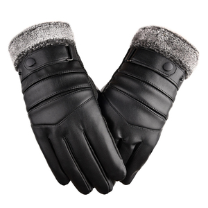 Guantes de Esquí para Deportes de Invierno, de Cuero, Térmicos, Impermeables, con Cierre de Velcro y Agarre para las Manos, Unisex - Product Image 4