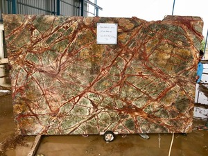 แผ่นหินอ่อนขนาดใหญ่ขัดเงาป่าฝนที่ทันสมัยสีน้ำตาลสำหรับโครงการตกแต่งภายในโรงแรมและกราฟิก - Product Image 5