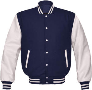 แจ็กเก็ตขนเบสบอลตามสั่งแขนเสื้อหนังแท้แจ็คเก็ตเลตเทอร์แมน - Product Image 5