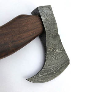 Hache artisanale pour l'extérieur, tête en acier à motif artisanal, manche en bois, pour le camping, l'utilité, l'affichage et les cadeaux - Product Image 4