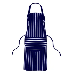 Optimum Quality Durable and Breathable 100% Cotton Kitchen Aprons/ Designer Bib Apron/ Knee Length Aprons Exporter in India..