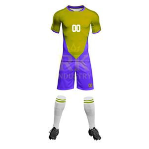 ชุดเสื้อฟุตบอลใส่ได้ทั้งชายและหญิงชุดเสื้อฟุตบอลผ้าโพลีเอสเตอร์ระบายอากาศได้ดีกันแบคทีเรียคุณภาพสูง - Product Image 1