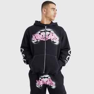 Meilleures ventes d'hiver : Sweat-shirts à capuche zippés en molleton 100 % coton pour hommes – Couleurs et logo personnalisables, haute qualité, respirants - Product Image 3