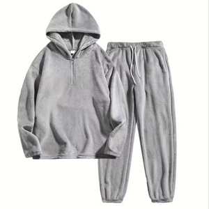 Men's Plus Size Solid Vintage Tracksuit Casual Fleece Pullover Sweatshirts Fluffy Warm Loose Fit Long Sleeve Hoodies Ultra Soft - Product Image 6