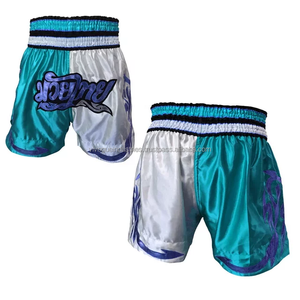 กางเกงมวยไทยสไตล์เรโทรแบบเรียบและแบบสั่งทำพิเศษ ขาสั้นผ่าสูงสำหรับศิลปะการต่อสู้ คิกบ็อกซิ่ง ผ้ายืดสแปนเด็กซ์/โพลีเอสเตอร์ ทรงหลวม B2B - Product Image 1