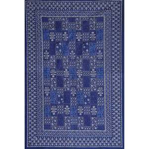 Juego de Sábanas de Algodón 100% con Motivos Étnicos Azules para Cama, con 1 Funda de Almohada (BSB1118) - Product Image 3