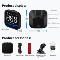 WiiYii G4 2.2" OLED Car HUD GPS Speedometer Fuel Consumption Meter Head up Display Plug Play Universal