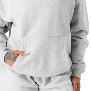 Sudadera con Capucha Gris para Mujer, Suave Felpa, con Bolsillo Canguro, Cómoda, Informal, Estilo Urbano, Manga Larga - Product Image 5