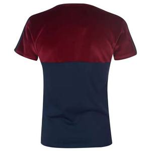 T-shirt à manches courtes et col ras du cou en coton respirant pour hommes, coupe régulière, conception de blocs de couleurs pour l'été - Product Image 4