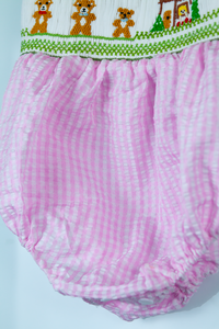 High Quality K-Embroidery Children's Clothing Green Pink Sand <b>Jumpsuits</b> Playsuits Bodysuits Corduroy Fabric Backless Design - Product Image 5