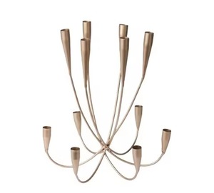 Bougeoir rustique vintage Décor artistique en fer pour table de salon et style intérieur - Product Image 1