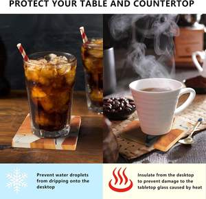 Hermosos posavasos de té de madera de resina Protección de superficie duradera con bordes lisos Diseño elegante Perfecto para espacios de vida modernos - Product Image 4