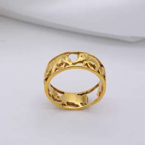 2026 Trendy Design Vintage Boho Multi <b>Elephant</b> Tribal Band Ring 18k Gold Plated Ethnic Brass Animal Wholesale Ring For Women - Product Image 4