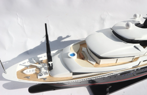 GIA NHIEN Fabricante Aprobado Diseño personalizado Moderno ALFA NERO Modelo Metal Artesanía Barco de madera Náutico Plateado Hogar - Product Image 5