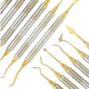 6 PCS Manual Dental Composite <b>Resin</b> Filling Spatulas <b>Kit</b> with Titanium/Gold Coated Heads Ergonomic Grip Lifetime Warranty - Product Image 4